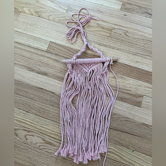 Boho Macrame Wall Hanging Pink - Picture 1 of 1